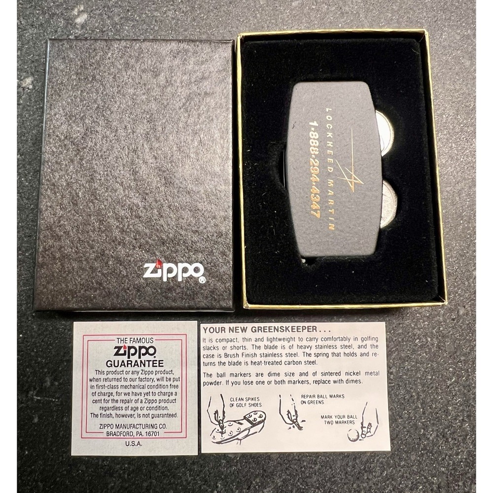 Zippo "Greenskeeper" Golf Tool –‎ Lockheed Martin Promo – In Box